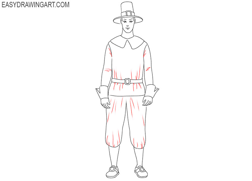 simple pilgrim drawing