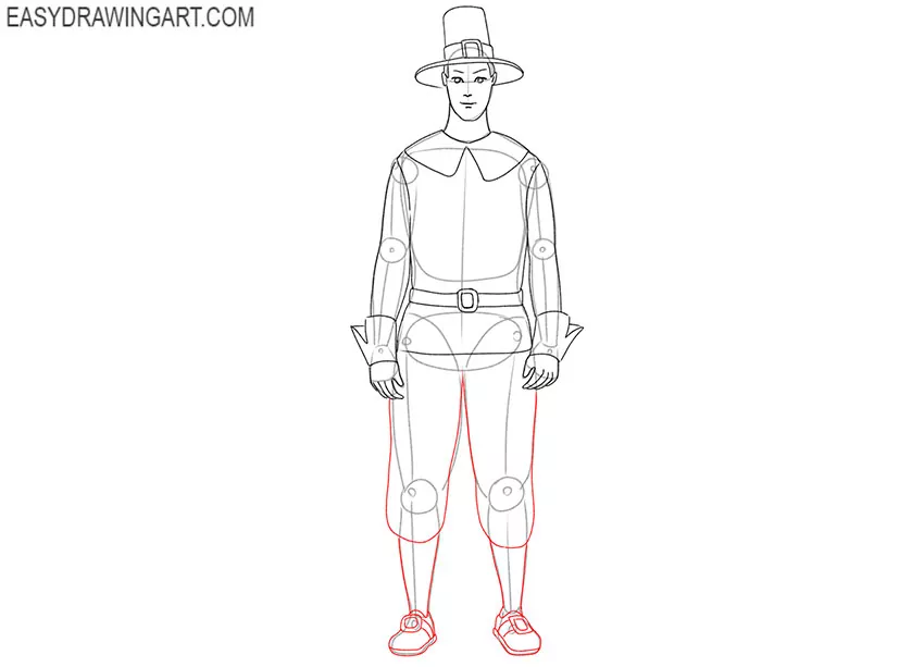 pilgrim drawing for kids