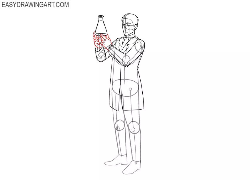 simple scientist drawing