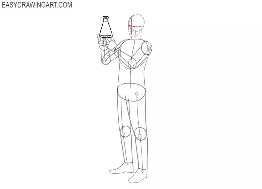 scientist drawing guide