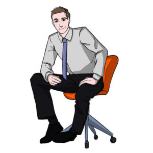 how to draw a sitting person