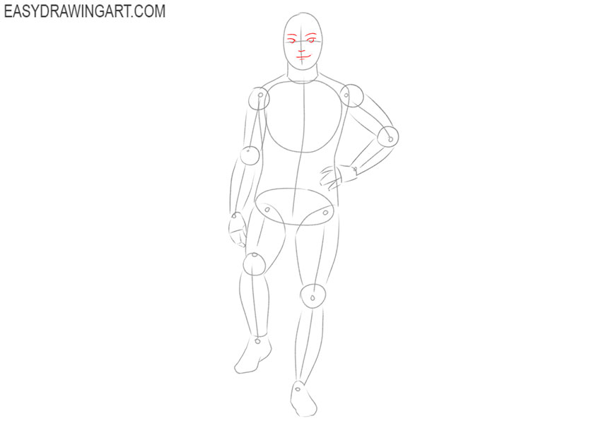 how to draw a soccer player cute