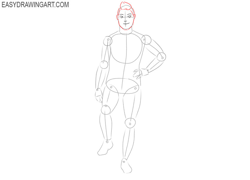 how to draw a soccer player cartoon