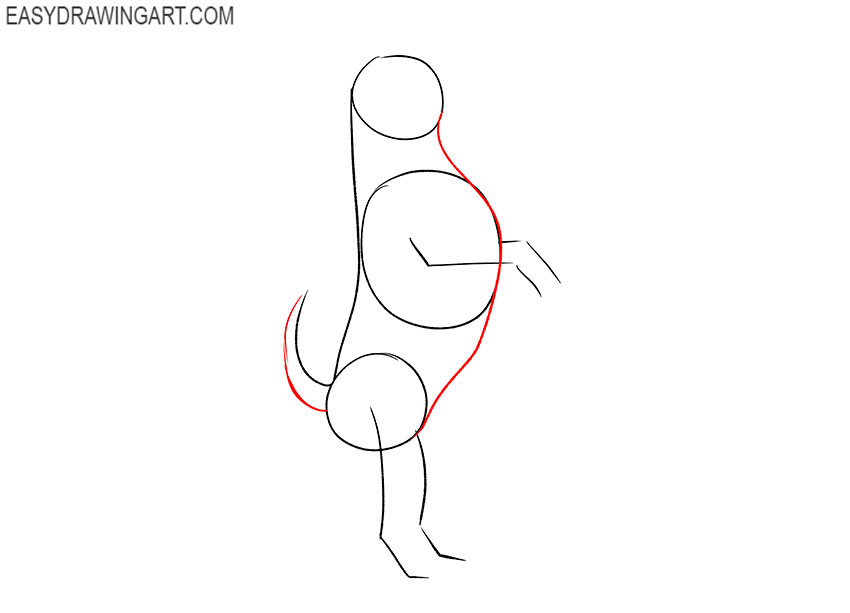 how to draw a dog standing up easy
