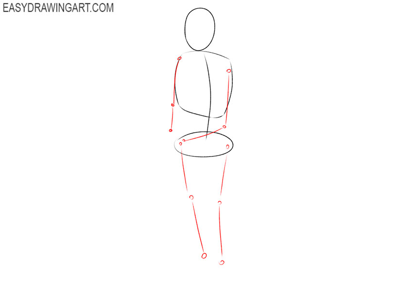 how to draw an old lady easy