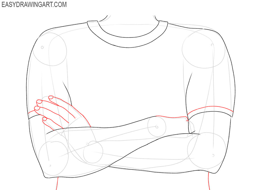 crossed arms drawing for kindergarten