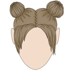 how to draw hair buns