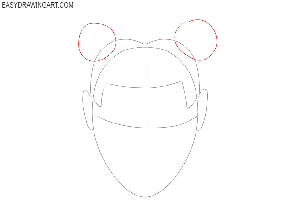 how to draw hair buns for kindergarten