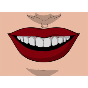 how to draw smiling lips