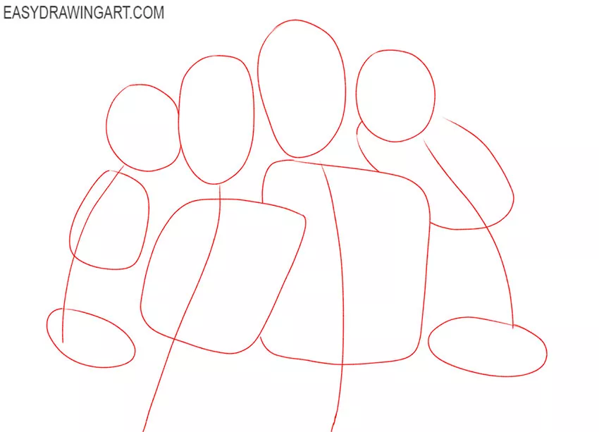 how to draw a family portrait