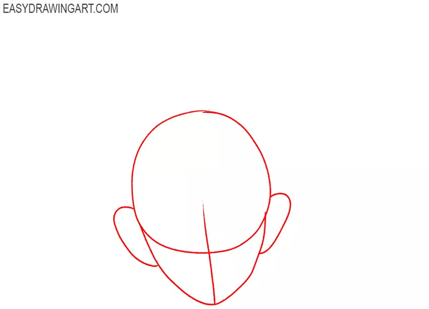 how to draw goku face step by step