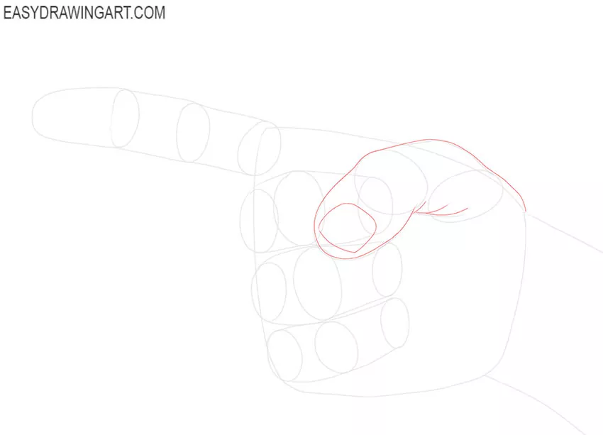 How to Draw a Pointing Finger - Easy Drawing Art