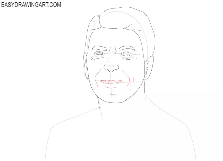 Ronald Reagan drawing tutorial for beginners