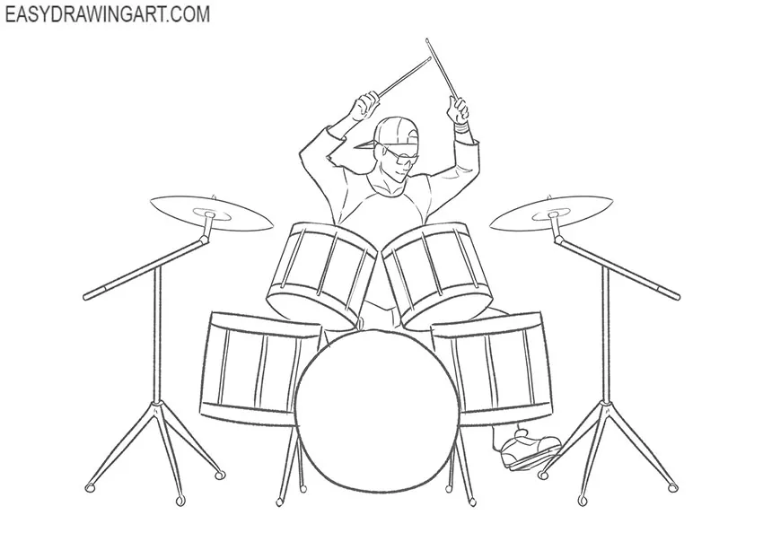 How To Draw Drum Step by Step - [8 Easy Phase] - [Emoji]