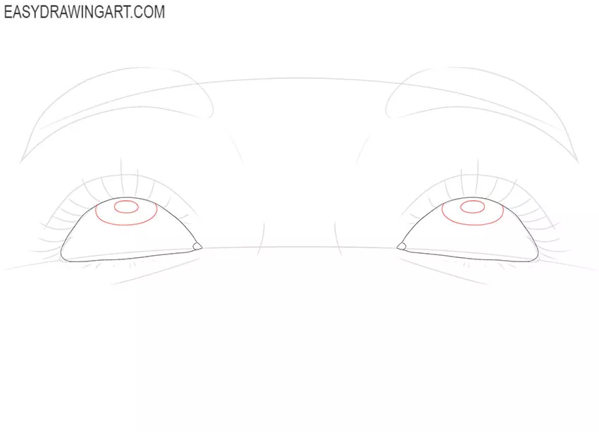easy Eyes Looking Up drawing