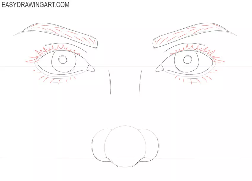 eyes and nose drawing
