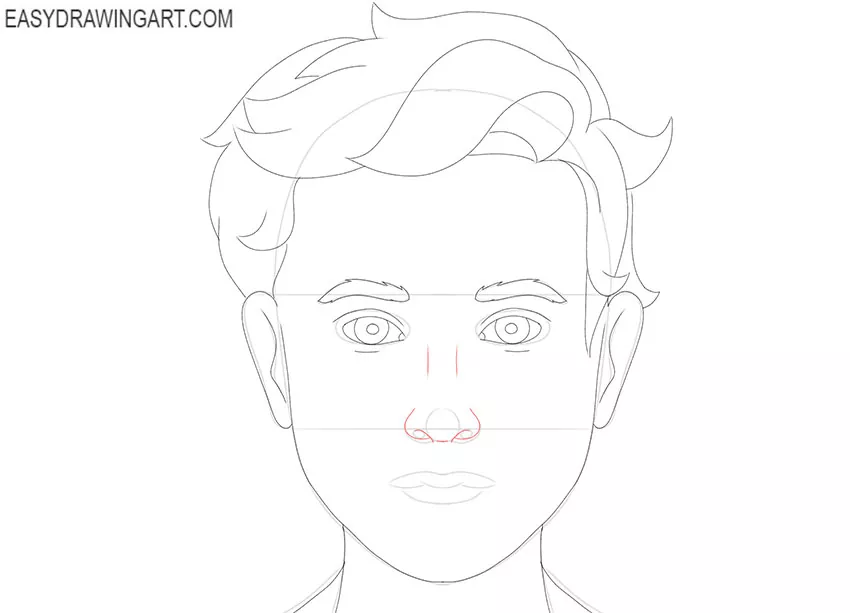 how to draw a realistic face easy boy