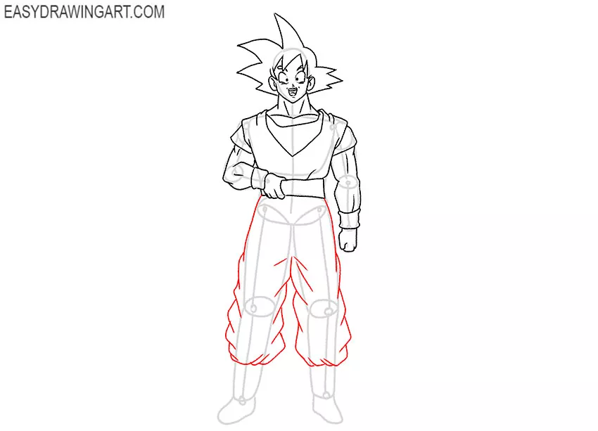 How to draw GOKU (Dragonball) step by step, EASY 