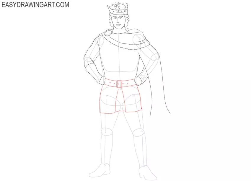 king drawing tutorial