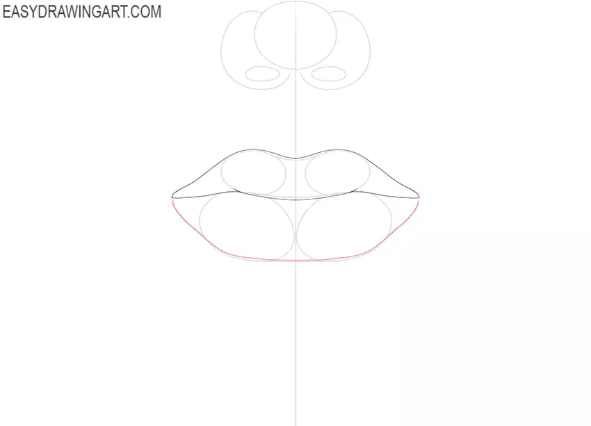 Nose and Mouth drawing step by step