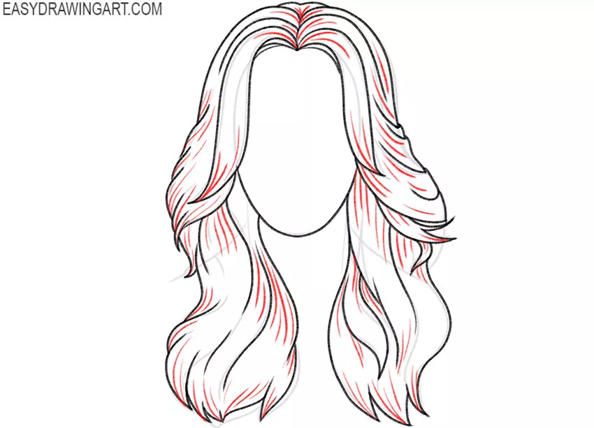 How to Draw Wavy Hair - Easy Drawing Art