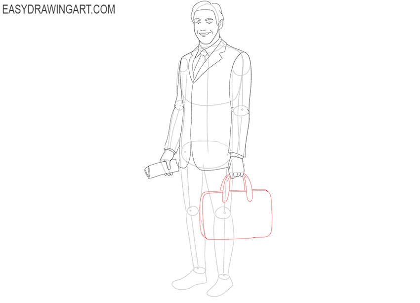 banker drawing step by step