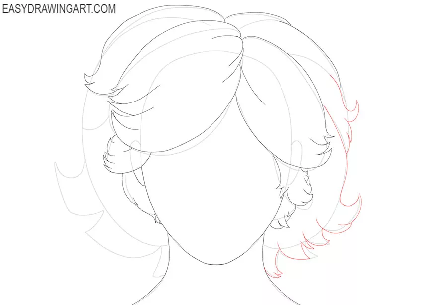 cartoon Fluffy Hair drawing