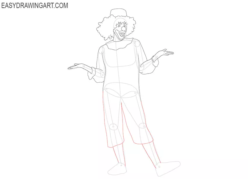 how to draw a funny clown