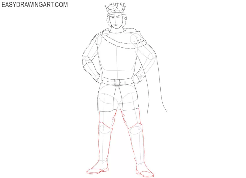 king drawing guide