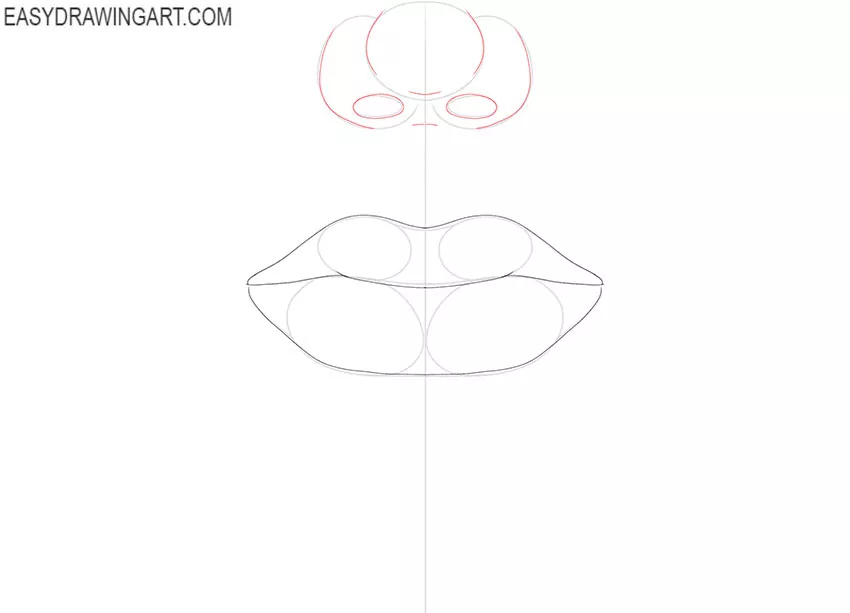 Nose and Mouth drawing easy