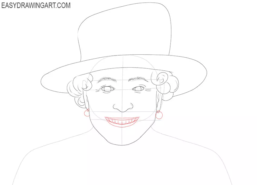 cartoon Queen Elizabeth drawing