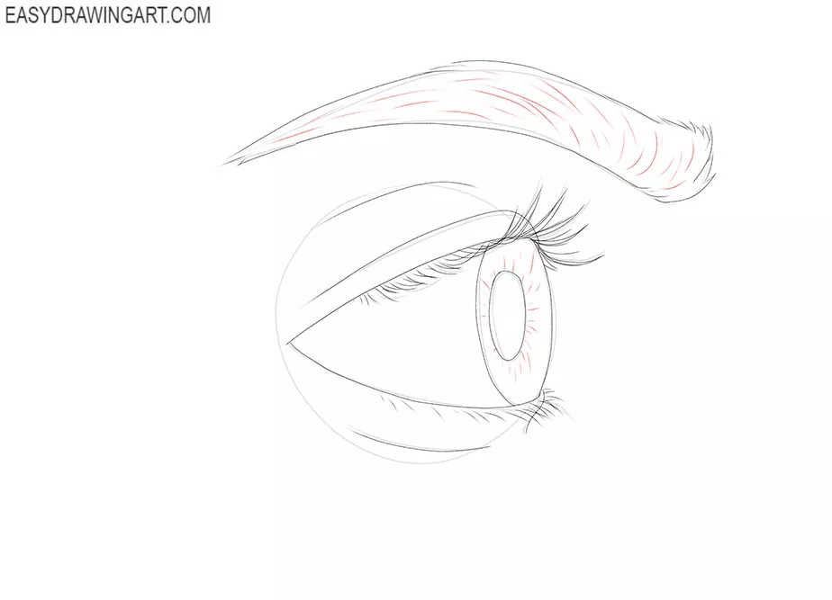 easy Eye from the Side drawing