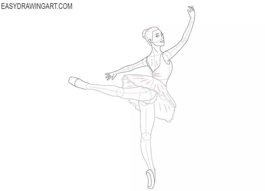 how to draw a ballerina dancing