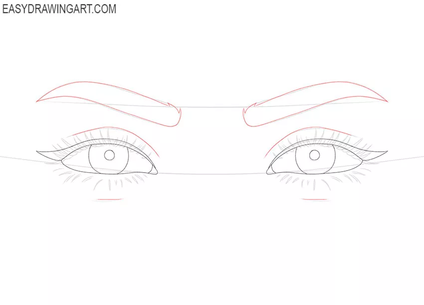 how to draw cute girl eyes