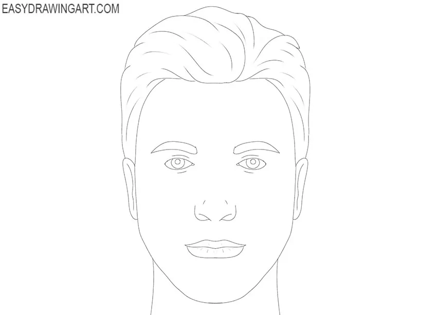 person face drawing step by step
