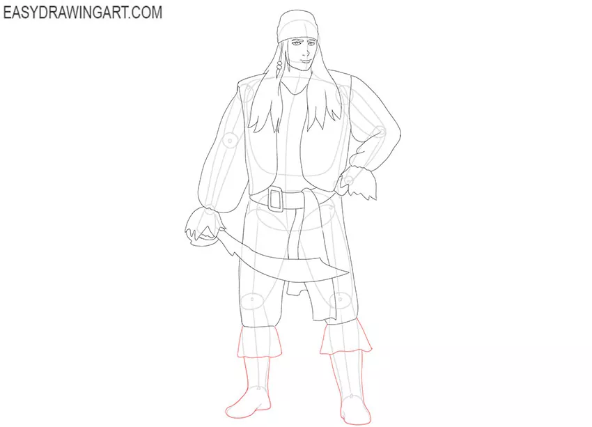 pirate drawing tutorial