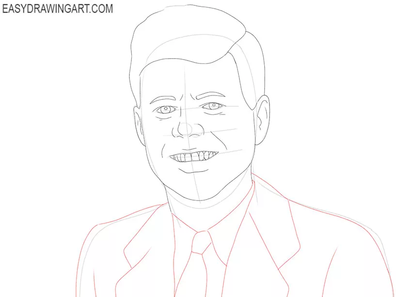 simple John F. Kennedy drawing