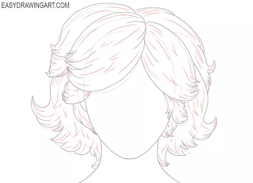 Fluffy Hair drawing for beginners