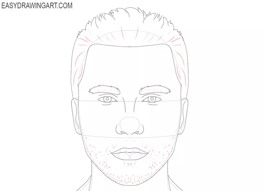 cartoon Human Face drawing
