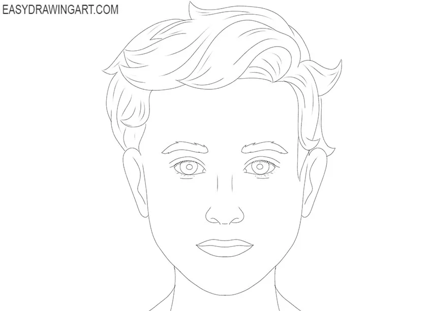 How to Draw a Boy Face - Easy Drawing Art