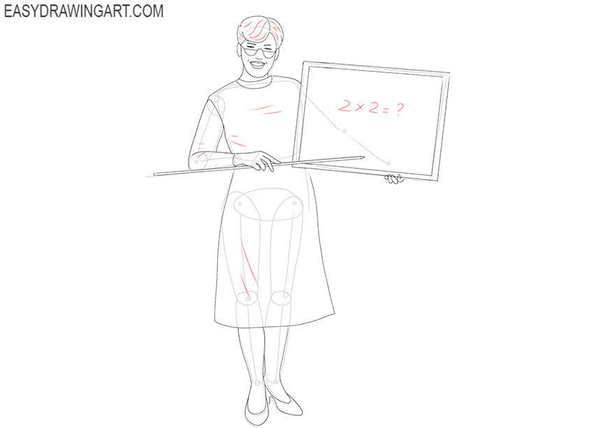 How to Draw a Teacher  Easy Drawing Art