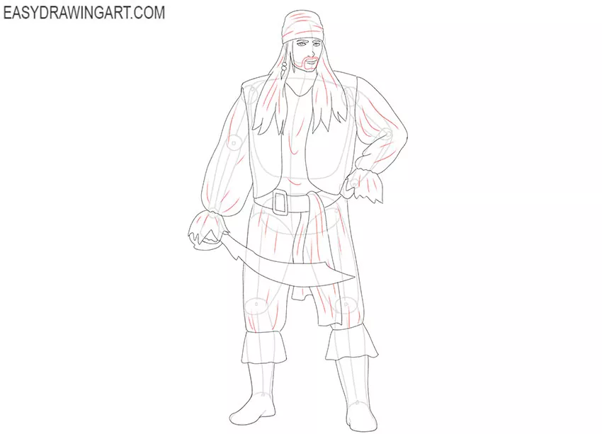 pirate drawing guide
