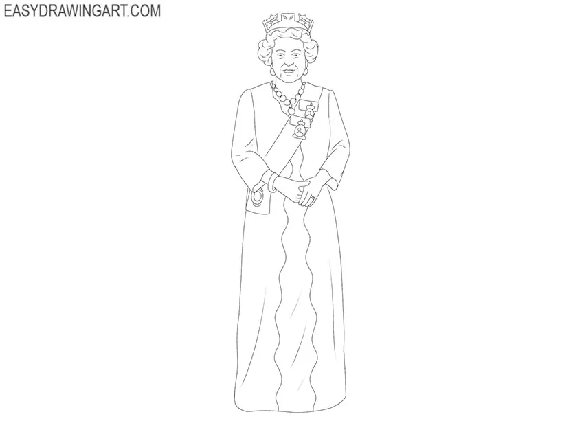queen drawing guide