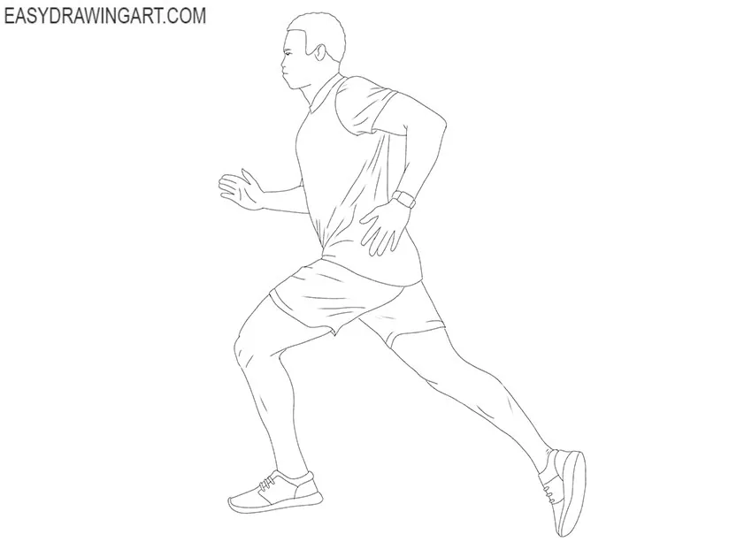 running man drawing simple