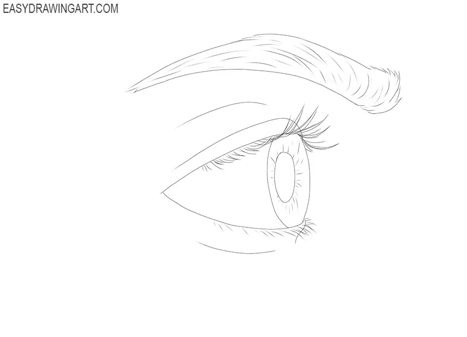 simple Eye from the Side drawing