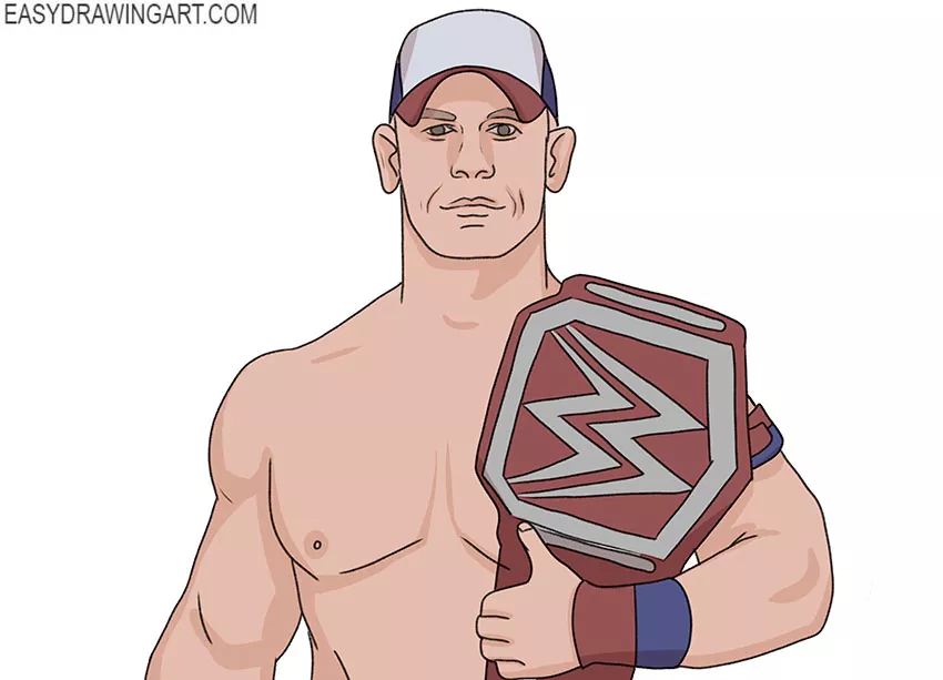 Learn How to Draw John Cena Wrestlers Step by Step  Drawing Tutorials