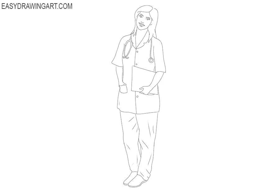Nurse drawing tutorial for beginners