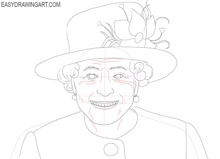 Queen Elizabeth drawing easy for beginners
