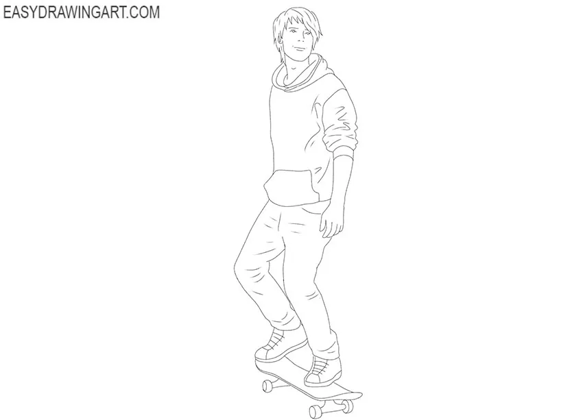 Skateboarder drawing