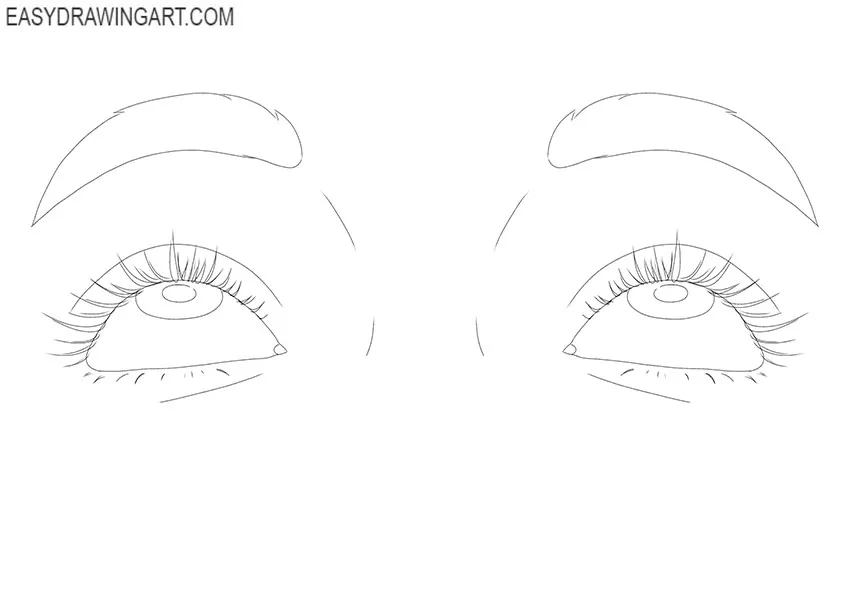 How to Draw Eyes Looking Up Easy Drawing Art